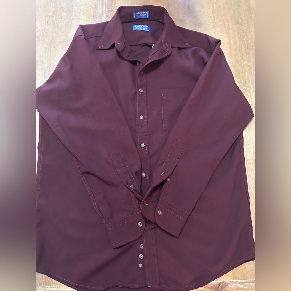Pendleton Men’s Button Up 100% Wool Medium - image 1